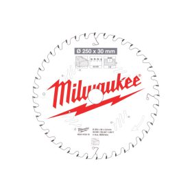 MILWAUKEE Fűrésztárcsa fához 250 x 30 x 2,8 mm /40T ATB