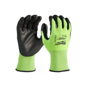   MILWAUKEE Munkavédelmi kesztyű vágásbiztos 3-as szint L/9 Hi-Vis