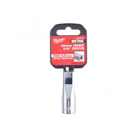 MILWAUKEE Hosszú dugókulcs 1/4" 12 mm