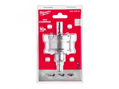 MILWAUKEE TCT Körkivágó 50 mm 3 oldalas befogással inox