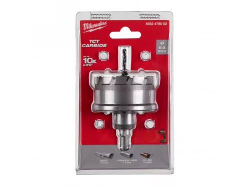 MILWAUKEE TCT Körkivágó 64 mm 3 oldalas befogással inox