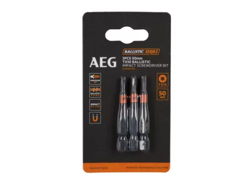AEG Bithegy T10 x 50 mm 1/4" (3 db)