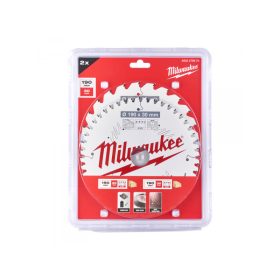   MILWAUKEE Fűrésztárcsa készlet fához 190 x 30 x 1,6 mm / 24T + 48T