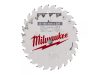 MILWAUKEE Fűrésztárcsa fához 165 x 15,87 x 1,6 mm / 24T (2db)