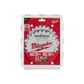  MILWAUKEE Fűrésztárcsa fához 165 x 15,87 x 1,6 mm / 24T (2db)