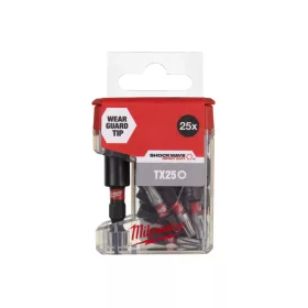   MILWAUKEE Bithegy T25 25 mm + 1/4" mágneses bithegy-tartó 60 mm hosszú (26 db)