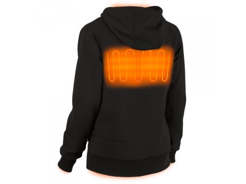 MILWAUKEE Fűthető kapucnis pulóver fekete női XL-es M12 HHLBL1-0 (akku + töltő nélkül)