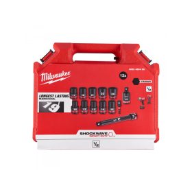   MILWAUKEE Gépi dugókulcs készlet 13 részes 1/2" 10-24 mm CrMo