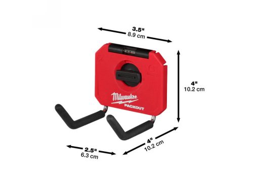 MILWAUKEE Akasztó egyenes 100 mm PACKOUT™ rögzítőlemezhez