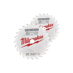   MILWAUKEE Fűrésztárcsa fához 165 x 20 x 1,6 mm /40T ATB (2 db)