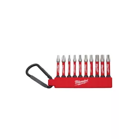   MILWAUKEE Bithegy készlet karabínerrel 10 részes 1/4" Hex Shockwave™ set 2