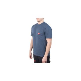 MILWAUKEE Rövid ujjú zsebes póló kék WTSSBLU L
