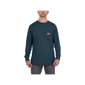 MILWAUKEE Hosszú ujjú zsebes póló kék WTLSBLUII XL