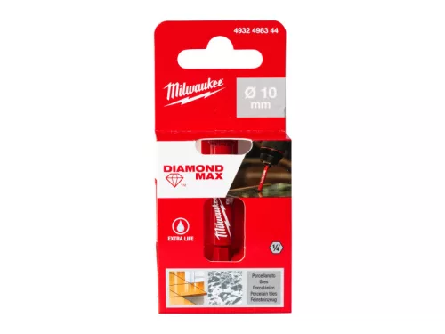 MILWAUKEE Száraz gyémántfúró 10 mm 1/4" HEX DIAMOND MAX™