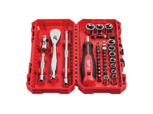 MILWAUKEE Bithegy és dugókulcs készlet 38 részes 1/4"