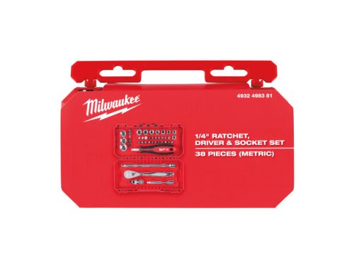 MILWAUKEE Bithegy és dugókulcs készlet 38 részes 1/4"