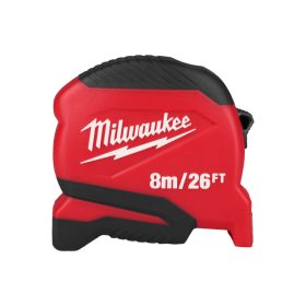   MILWAUKEE Mérőszalag 8 m/26 láb x 25 mm metrikus COMPACT (GEN 2)