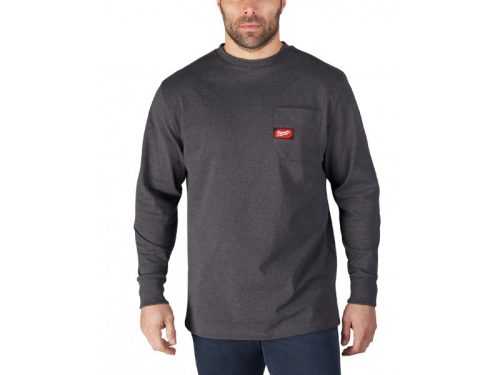 MILWAUKEE Hosszú ujjú póló szürke WTLSG-L WORKSKIN™