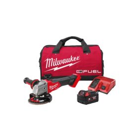   MILWAUKEE Akkus sarokcsiszoló + táska M18 FSAG125X-501BRF (1 x 5,0 Ah akku + töltő)