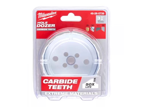 MILWAUKEE Körkivágó karbid fogakkal 92 mm Hole Dozer