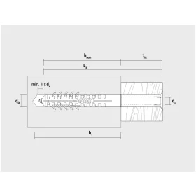   CELO Műanyag dübel üreges anyaghoz HBR 10 x 100 + csavar 7,0 x 105 (5 db)