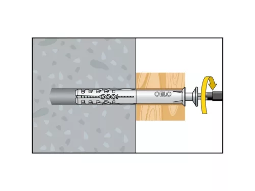 CELO Műanyag dübel csavar 10-115 SKS (5 db)