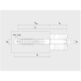   CELO Műanyag dübel üreges anyaghoz HBR 10 x 135 + csavar 7,0 x 142 (5 db)