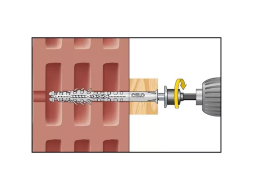 CELO Műanyag dübel üreges anyaghoz HBR 10 x 135 + csavar 7,0 x 142 (5 db)