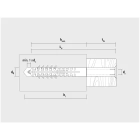   CELO Műanyag dübel üreges anyaghoz HBR 10 x 160 + csavar 7,0 x 167 (5 db)