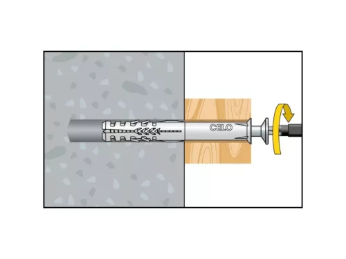 CELO Műanyag dübel csavarral R 10-80 TX (5 db)