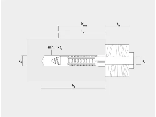 CELO MZ univerzális műanyag dübel 10 x 60 + 6,0 x 80 facsavar (5 db)