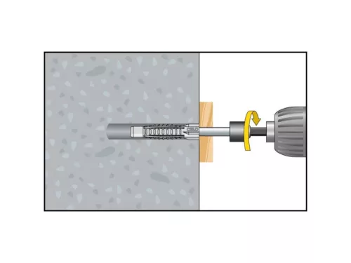 CELO MZ univerzális műanyag dübel 10 x 60 + 6,0 x 80 facsavar (5 db)