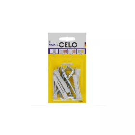   CELO MZK univerzális galléros műanyag dübel 6 x 41 + 4,4 x 69 kampós csavar (5 db)