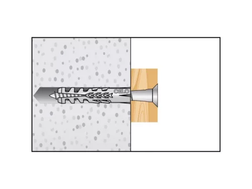 CELO NF 6 szárnyas dübel + 4,2 x 40 kampós csavar (5 db)