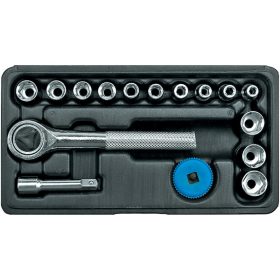 Dugókulcs készlet 16 részes 1/4" 4-13 mm
