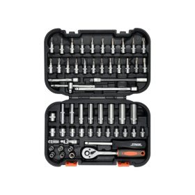 STHOR Dugókulcs készlet 56 részes 1/4" 4-13 mm CrV