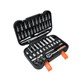 STHOR Dugókulcs készlet 56 részes 1/4" 4-13 mm CrV