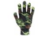 FLO Kertészkesztyű zöld terepmintával 8-as