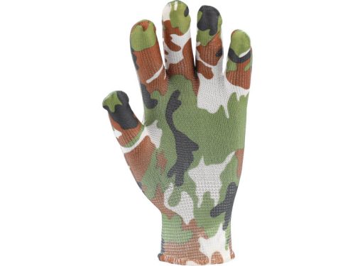 FLO Kertészkesztyű szürke terepmintával 8-as