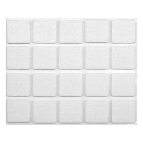   VOREL Öntapadós csúszásgátlós bútorláb alátét négyszög fehér 20 x 20 mm (20 db)