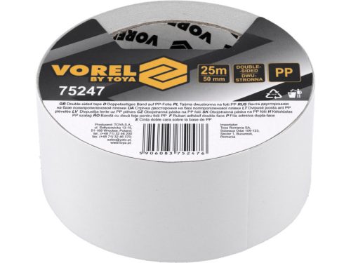 VOREL Kétoldalú ragasztószalag 50 mm x 25 m