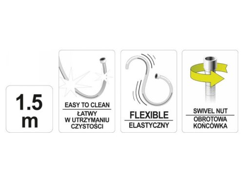 FALA Zuhanycső PVC 1,5 m