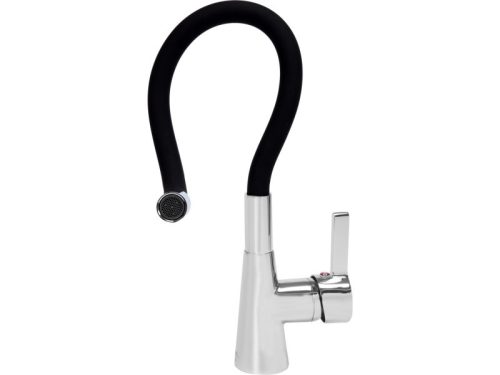 FALA Mosogató csaptelep fekete flexibilis csővel + tartozékok