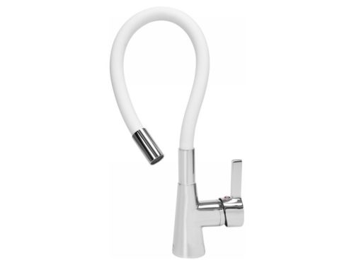 FALA Mosogató csaptelep fehér flexibilis csővel + tartozékok