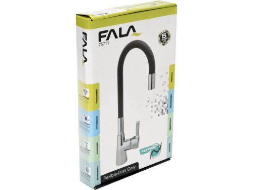 FALA Mosogató csaptelep sötétszürke flexibilis csővel