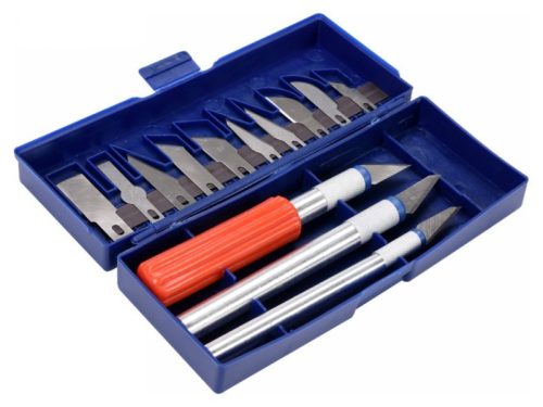 Modellező fafaragó kés készlet 16 részes