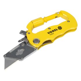 VOREL Zsebkés trapéz pengével, alu karabinerrel