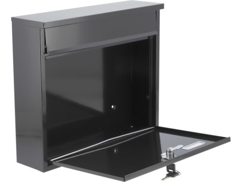 VOREL Postaláda fekete 2 kulccsal 310 x 360 x 100 mm