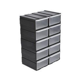 VOREL Fiókos csavartartó 10 fiók 225 x 155 x 100 mm