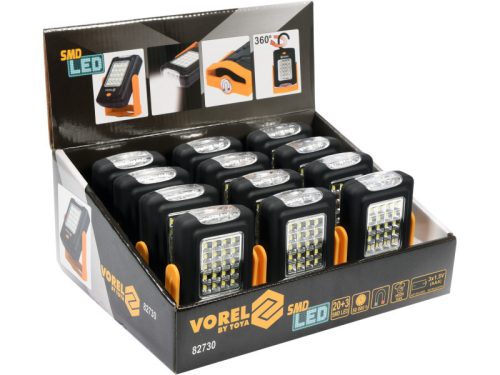 VOREL Elemes LED lámpa mágneses 20+3 LED
